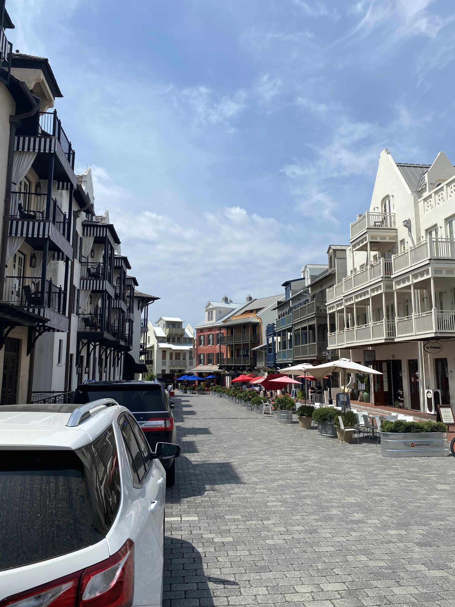 Rosemary beach downtown, shopping, dining and hotels.